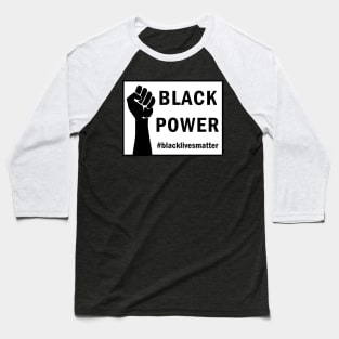 Black Power Fist Baseball T-Shirt